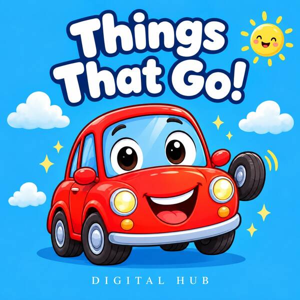 Things That Go kids colouring book cover